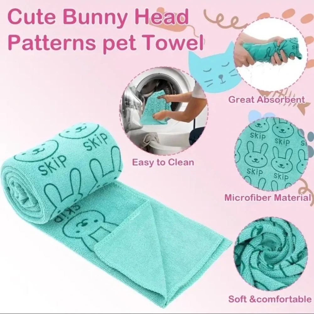 Toallas de secado rápido para mascotas superabsorbente pequeño paquete de 3‎